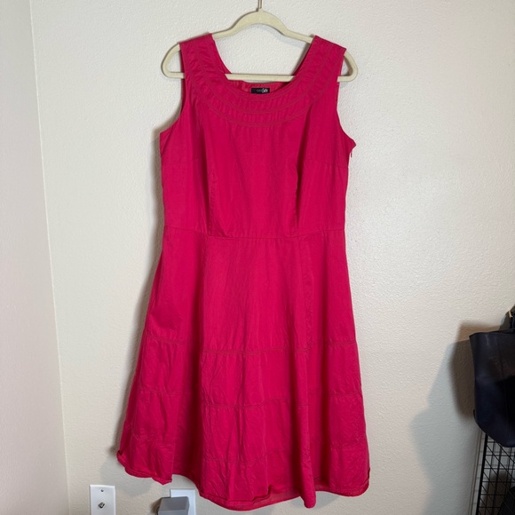 East 5th Vibrant Pink Midi Dress - Picture 1 of 9